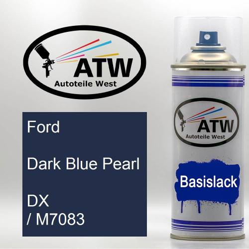 Ford, Dark Blue Pearl, DX / M7083: 400ml Sprühdose, von ATW Autoteile West.